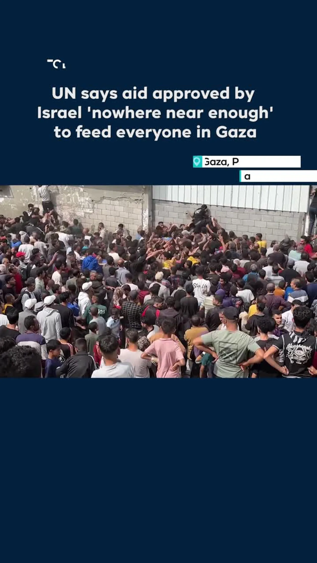 Gaza aid insufficient to feed everyone: UN